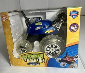 Vtg 2008 BLUE HAT TOY COMPANY THUNDER TUMBLER RC SPINNING CAR BLUE New in Box - Picture 1 of 9
