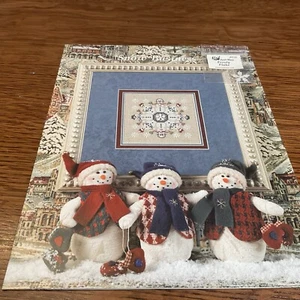 Just Nan SNOW BUSINESS Embellishment Cross Stitch Frosty Flake Snowman - Picture 1 of 7