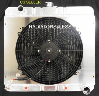 3 ROW ALUMINUM RADIATOR W/ SHROUD & 16" FAN 70 71 72 DODGE DART PLYMOUTH VALIANT Foto 1 de 3