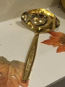 Royalton Gold Electroplate Antigua Gold strukturierte Saucenkelle Silberbesteck 6,75 Zoll - Bild 1 von 9