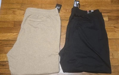 Joggers Under Armour Rival polar tostado y estilo deportivo Coldgear negros calce suelto - 4XL Foto 1 de 4