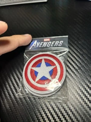 Official Marvel Comics Avengers CAPTAIN AMERICA SHIELD Iron on Patch 3.5", NEW - Image 1 of 2