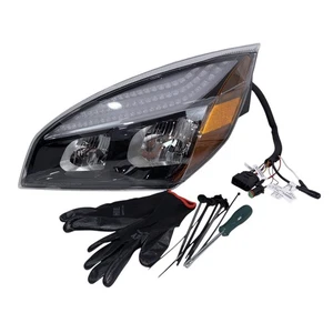 LED Left Headlight Assembly – Black Housing | Fits Freightliner Cascadia 2018+ - Bild 1 von 17
