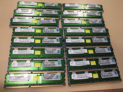 16x(128GB) NANYA NT8GC72B4NB1NK-CG NANYA 8GB PC3-10600R DDR3 RAM HP 500205-071 - Image 1 of 3