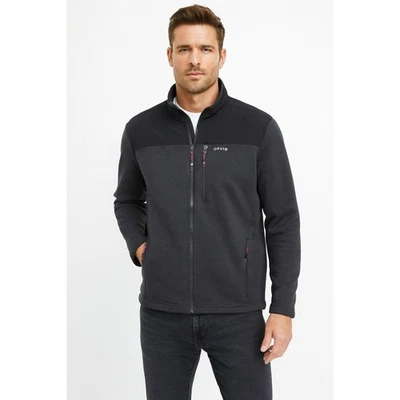 Orvis Jacket Mens M Gray Black Fleece Lined Warm Classic Outdoor Winter Layering - Image 1 of 4