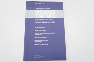Sept 1994 Railtrack Freight Railway Working Timetable Sect CZ Carlisle Newcastle - Picture 1 of 7