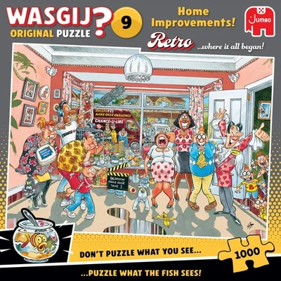 Wasgij Retro Original 9, Home Improvements - Unique 1000 Piece Jigsaw Puzzle for - Immagine 1 di 4