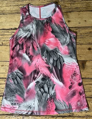 Sofibella Women’s Size L Pink/Black Floral Phoenix Tennis Tank Top - NWOT - Image 1 of 4