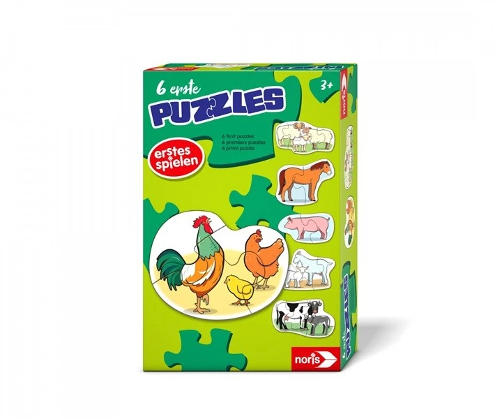 Noris 606012166 - 6 Primi Puzzle - Animali Della Fattoria - Nuovo - Immagine 1 di 1