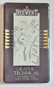 Derwent Set of 12 Graphic Pencils - Picture 1 of 3