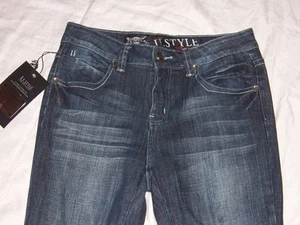 U Style jeans boot leg distressed look Size 29 7/8 New with tags - Picture 1 of 1