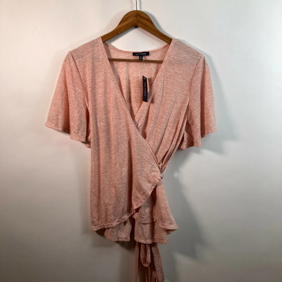 Top delantero cruzado rosa talla M edición Max para mujer nuevo con etiquetas Foto 1 de 4