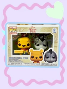 Funko Disney Winnie The Pooh & Eeyore Pocket Pop! Key Chain 2 Pack HOT TOPIC - Picture 1 of 6
