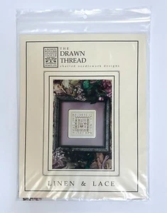 Nuevo kit de muestreo de costura de punto de cruz de hilo dibujado de lino y encaje - Imagen 1 de 6