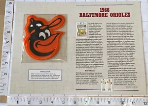 1966 BALTIMORE ORIOLES MLB BASEBALL WILLABEE & WARD COOPERSTOWN PATCH - Picture 1 of 4