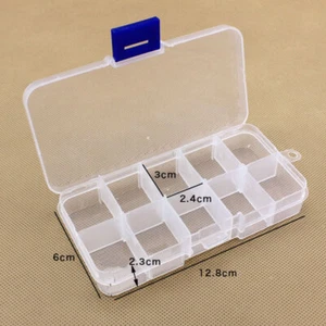 10 Grid Diamond Painting Plastic Clear Storage Box Beads Container Organizer☆ - Picture 1 of 17