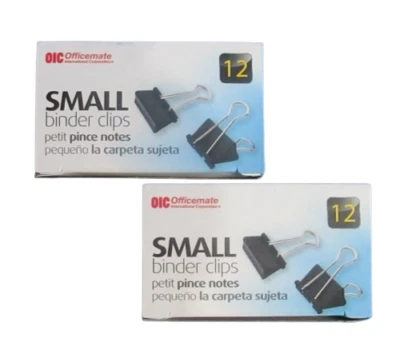 2 - Clip de carpeta pequeña Officemate 3/4" ancho 3/8" capacidad 12/caja (24) 99020 Foto 1 de 4