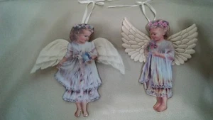 HEAVEN'S LITTLE ANGELS CHRISTMAS ORNAMENTS BRADFORD EDITIONS 1ST & 3RD ISSUE - Picture 1 of 6