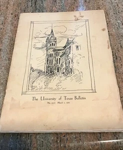 University of Texas Bulletin, No. 3109, March 1, 1939, pics of Mezes, Benedict - Picture 1 of 8