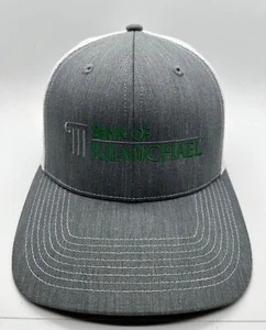 Bank Of Kilmichael MS Trucker Cap Hat Adult Snapback White Gray Polyester Cotton - Picture 1 of 8
