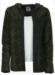 Ascend Yukon Microfleece Hooded Shirt / Jacket Women’s Medium Green/Black. - Picture 1 of 1