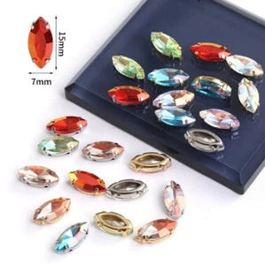 High-quality k9 Light color LA series Crystal Rhinestone Nevette Sew On Stones - Picture 1 of 12