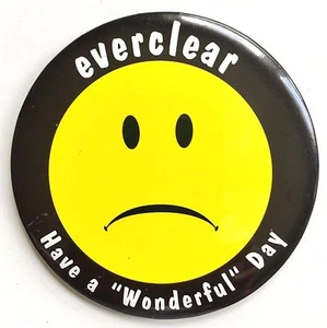 VINTAGE EVERCLEAR - HAVE A "WONDERFUL" DAY 3.5" PROMO PINBACK PIN BACK BUTTON - Picture 1 of 3