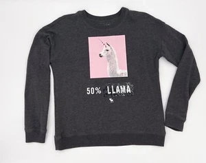 Abercrombie Sweater Girls Large (15-16) Gray Lama/Unicorn - Picture 1 of 7