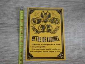 Etiquette Alcool Ancienne GETREIDE KUMMEL Chromo lithographie MYNCKE Bruxelles - Picture 1 of 1