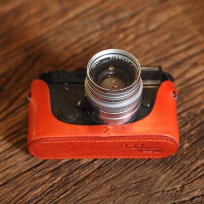 Media funda de cuero real de vaca para cámara para Leica M2 M3 M4 M4P M6 M7 M7P MP Foto 1 de 4