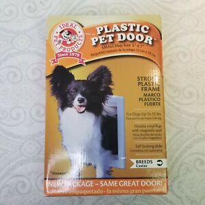 New Ideal Pet Products Plastic Pet Door for Dogs 12lbs & Under Small Flap Size