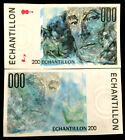 France 200 Enchatillon Banknote World Paper Money Unc Currency Bill Note