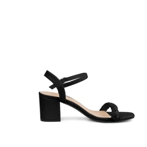 Rouge Women's Braid Strap Black Ankle Strap Open Toe Sandals Sz. 9M New/Box - Picture 1 of 7
