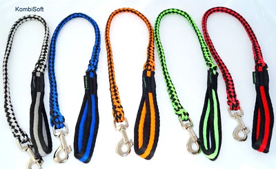 Elropet® KombiSoft Hundeleine mit Handschlaufe 1m 1,20m 1,50m 2m 3m 25Farben