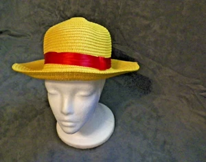 Sombrero de Paja Amarillo Playa/Anime Cosplay Gorra Una Pieza Mono D. Luffy - Imagen 1 de 8