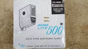 Vintage Acme Lite 500 Solid State Electronic Flash 245AR New Old Stock In Box C1 - Picture 1 of 3