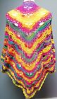 Handmade Crochet Angora Rainbow Triangle Scarf/shawl. Brand New