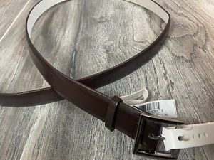 NINE WEST WOMENS BROWN LEATHER 1”BELT SIZE XL NEW WITH TAGS - Picture 1 of 9