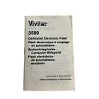 Vintage Vivitar 3500 Dedicated Electronic Flash Instruction Manual Booklet