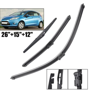 PARA FORD FIESTA 2008-2016 LIMPIAPARABRISAS LIMPIAPARABRISAS DELANTERO+JUEGO TRASERO - Imagen 1 de 6