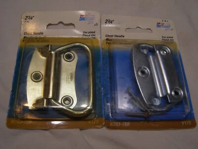 2 USA Made NOS National 2-3/4" Chest Handles Zinc Plated - Image 1 of 4