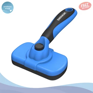 Self Cleaning Pet Grooming Brush for Dogs & Cats, Deshedding Slicker Comb Blue - Picture 1 of 8