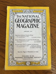 Vintage January 1951 National Geographic Journal Magazine Paperback Book - Picture 1 of 1