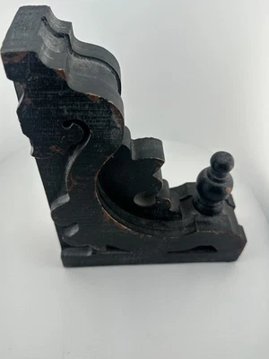 Ménsula de madera maciza envejecida - negra Foto 1 de 4