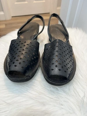 kenneth cole reaction sandals fine glass platform wedge sandals black - Image 1 of 4