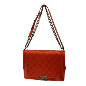CHANEL Boy Chanel 30 A67087 Calf Leather Women's Shoulder Bag #Ok1178 - Picture 1 of 15