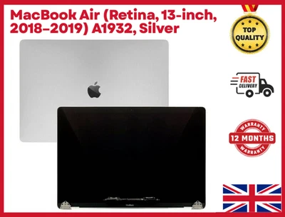 For MacBook Air 13" A1932 Screen LCD Retina 2018 Display Assembly Silver-UK - Image 1 of 4