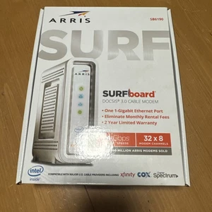 NEW ARRIS SURFboard White SB6190 DOCSIS 3.0 Cable Modem Open Box New - Picture 1 of 7