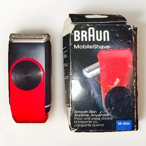 Braun MobileShave M-60 Travel Electric Shaver AA Batteries M-60r - Picture 1 of 4