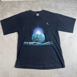 VTG 90s Jam ID4 Independence Day Movie Shirt Mens XL Black Preowned Graphic Tee - Picture 1 of 6